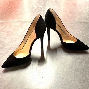 Jessica Simpson Black Velvet D’Orsay Pump